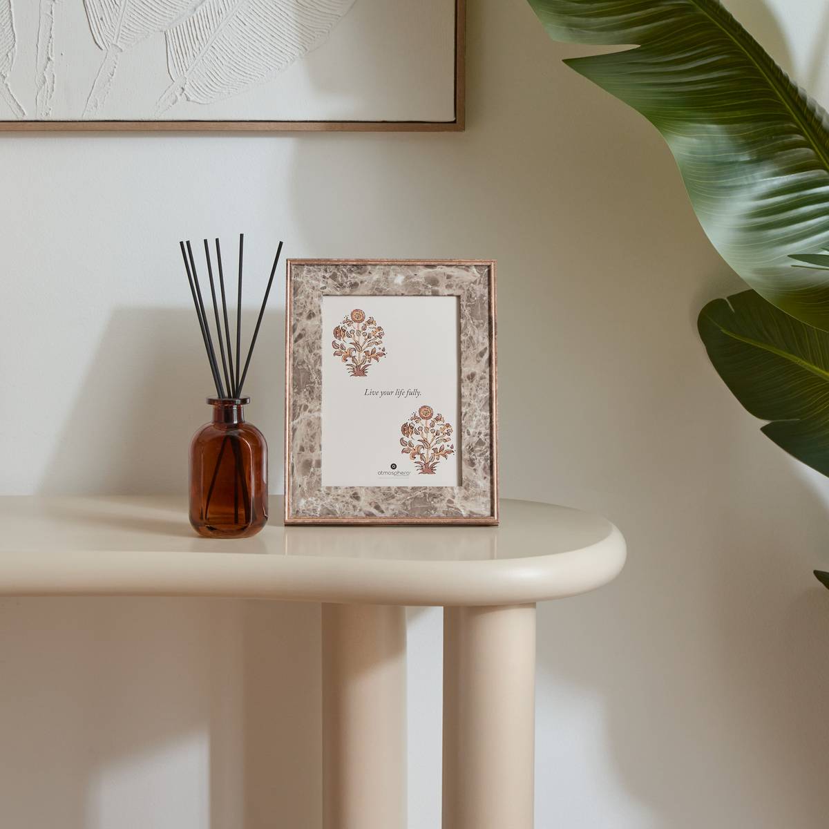 Cadre-photo rectangulaire MABLE marron, ATMOSPHERA