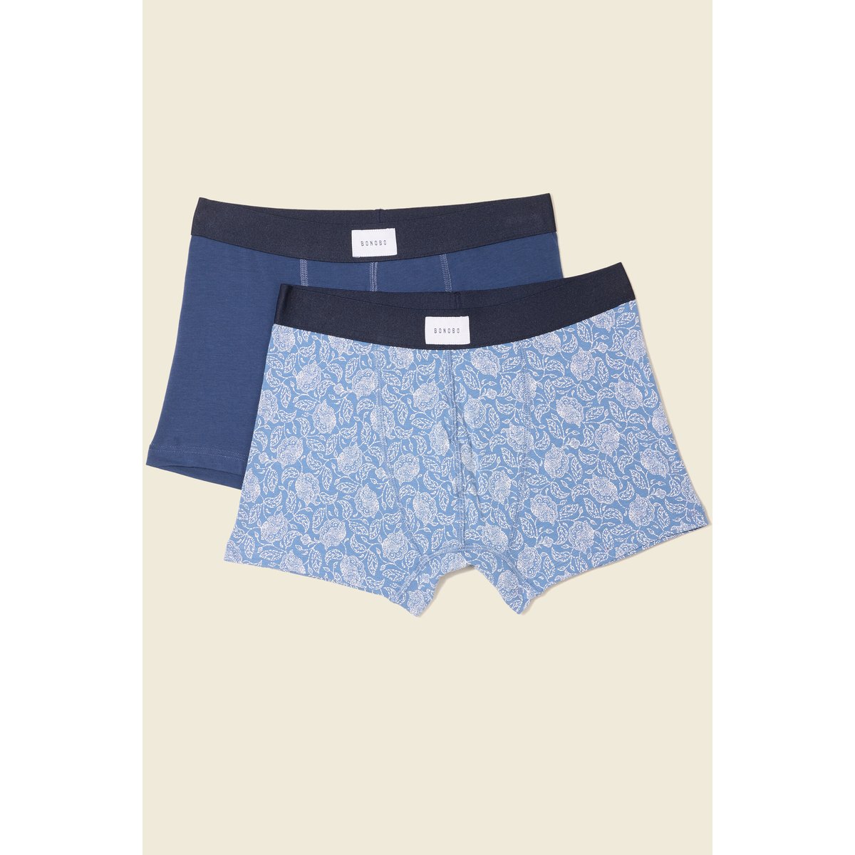 Lot 2 boxers bleu foncé, BONOBO