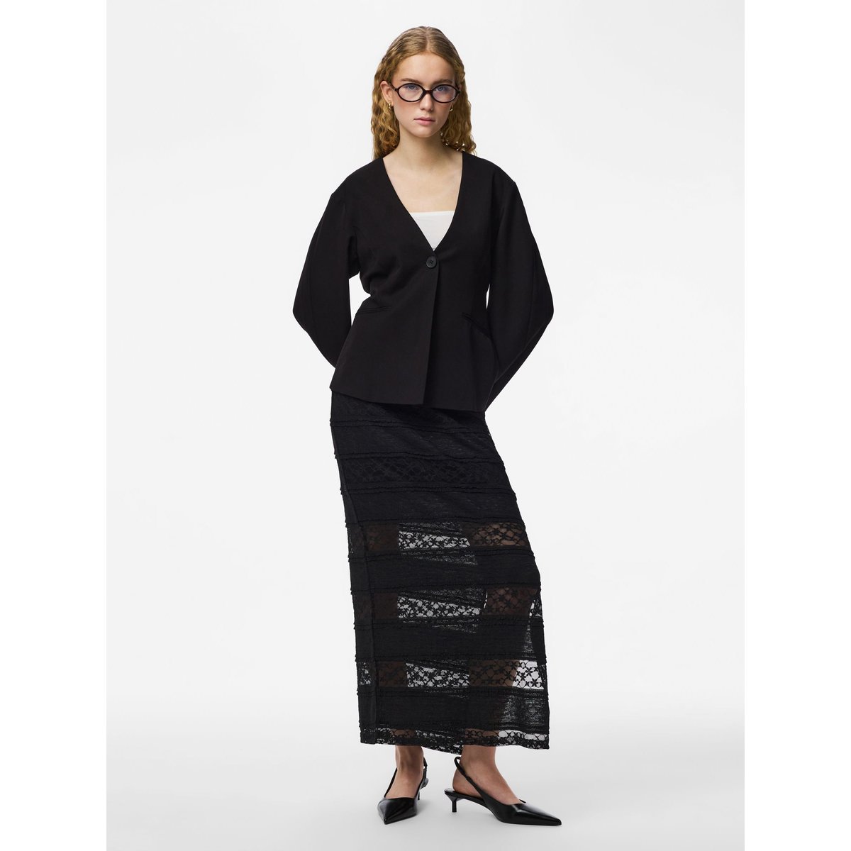 Jupe Longue noir - black1, PIECES