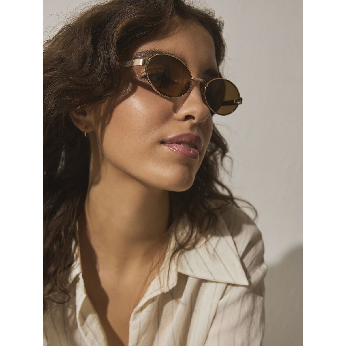Lunettes de soleil ovales or (métal), NEXT