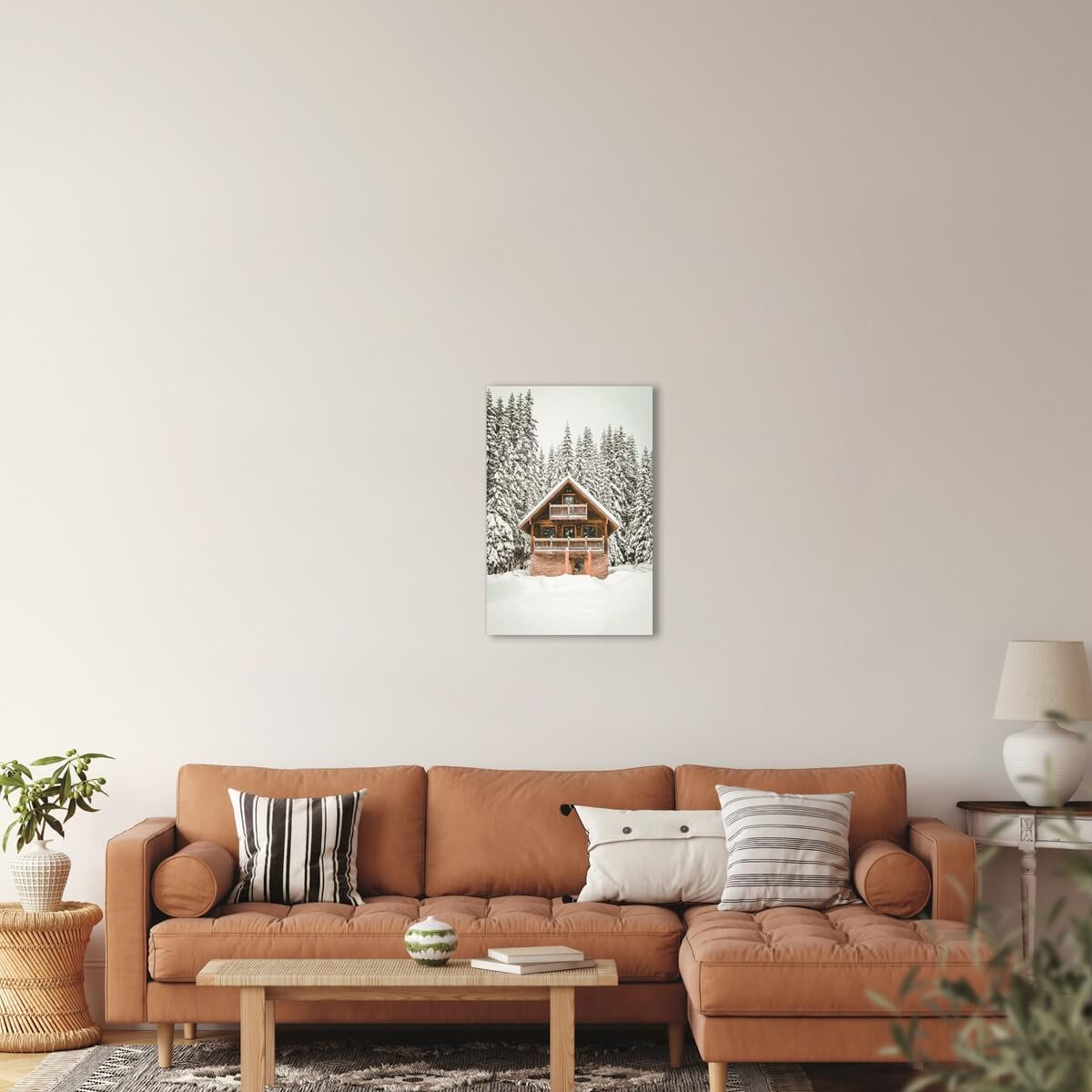 Tableau Mural Chalet HIVERNAL tableaux sur toile-blanc, CEANOTHE