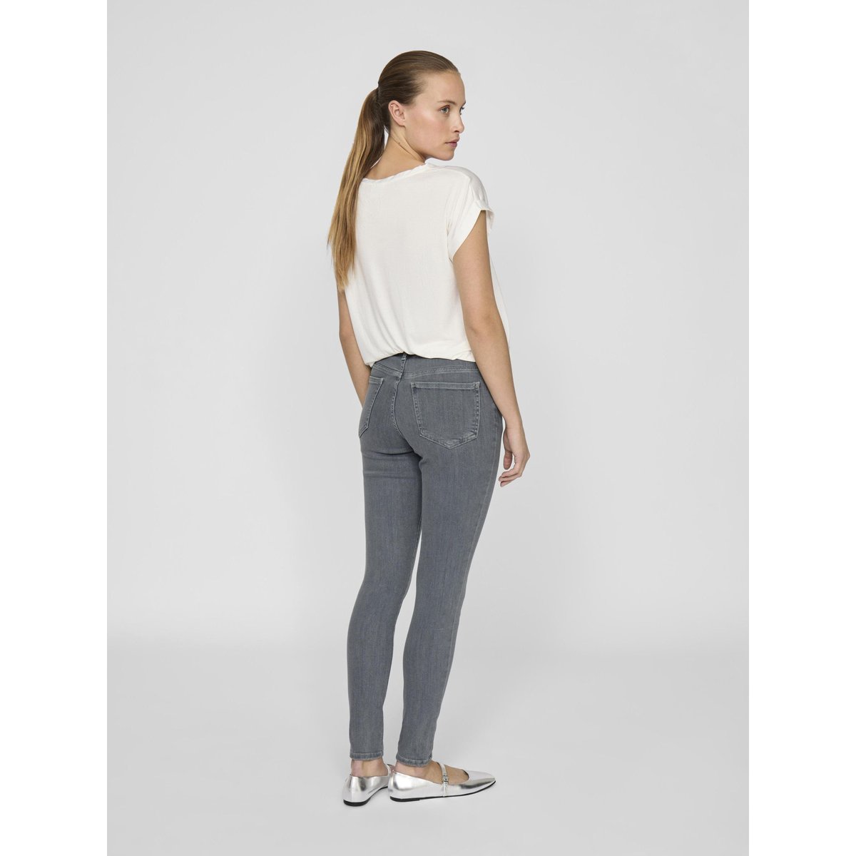 Jean Skinny light grey denim, VILA