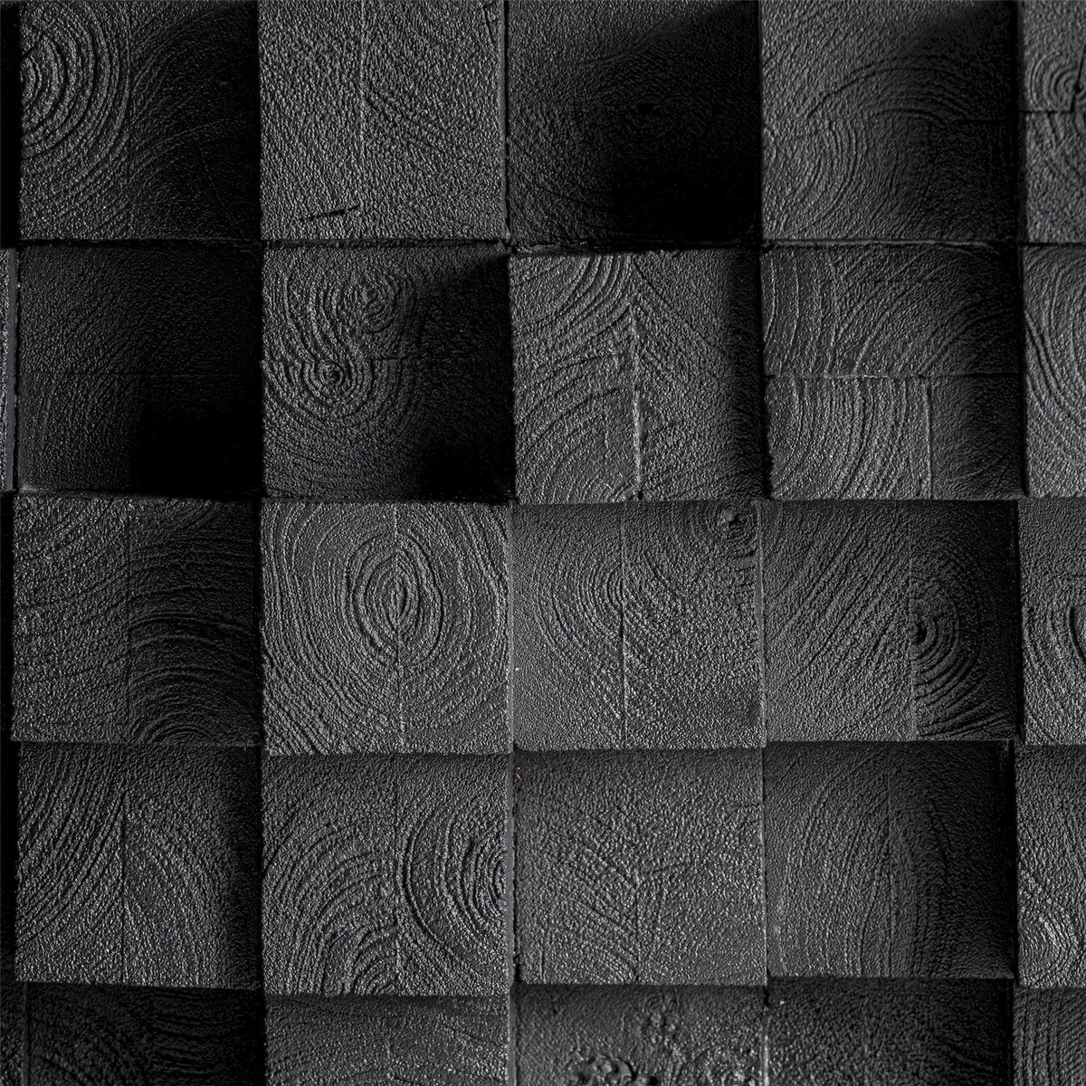 Table basse contemporaine en bois noir sablé bois naturel, RECOLLECTION