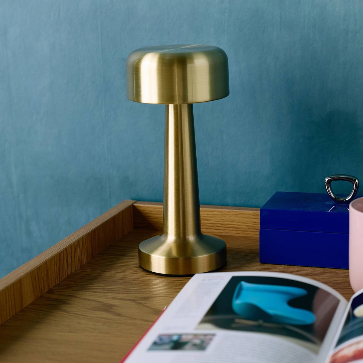 Lampe de table intérieur LED métal doré Ø9cm DAVID or, SWEEEK
