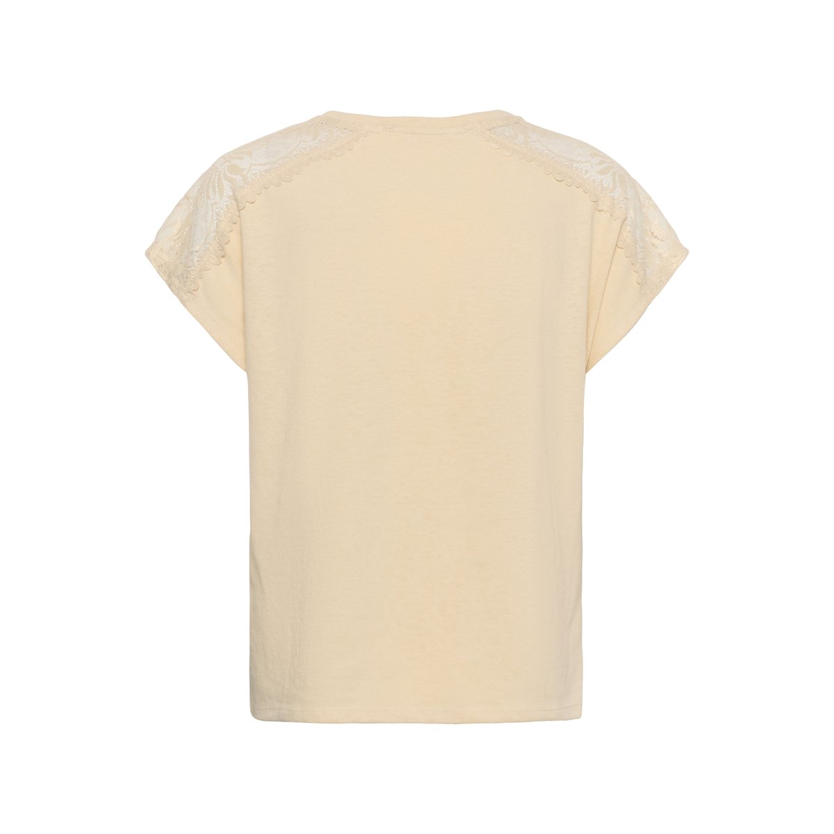 T-shirt à manches courtes beige bleached sand melange, CREAM