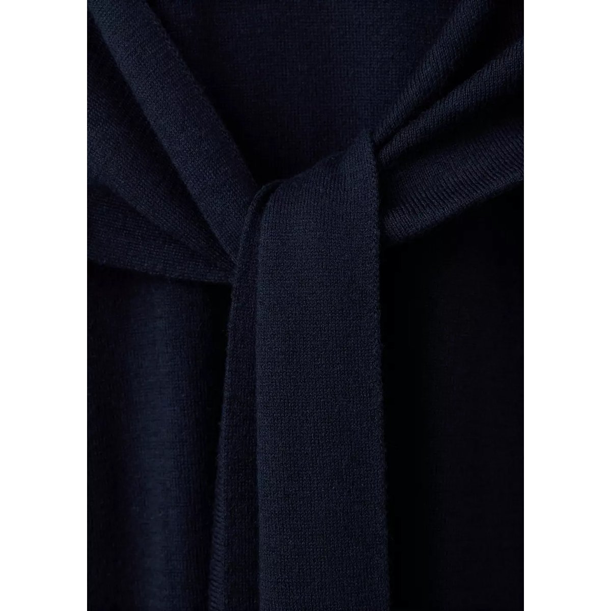Robe en maille avec détail nœud bleu marine, MANGO
