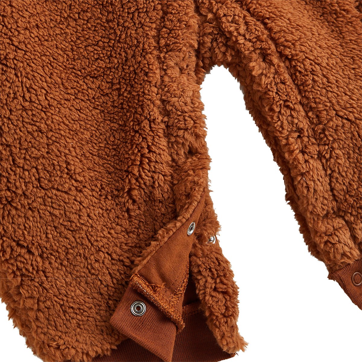 Surpyjama bébé en sherpa Moka marron, PETIT BEGUIN