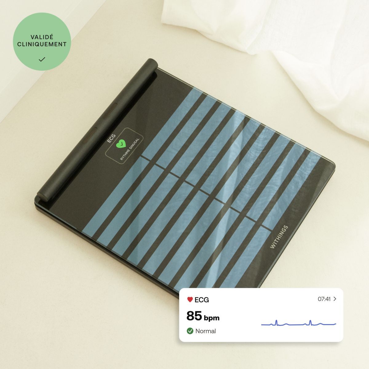 Pèse personne Body Scan noir, WITHINGS