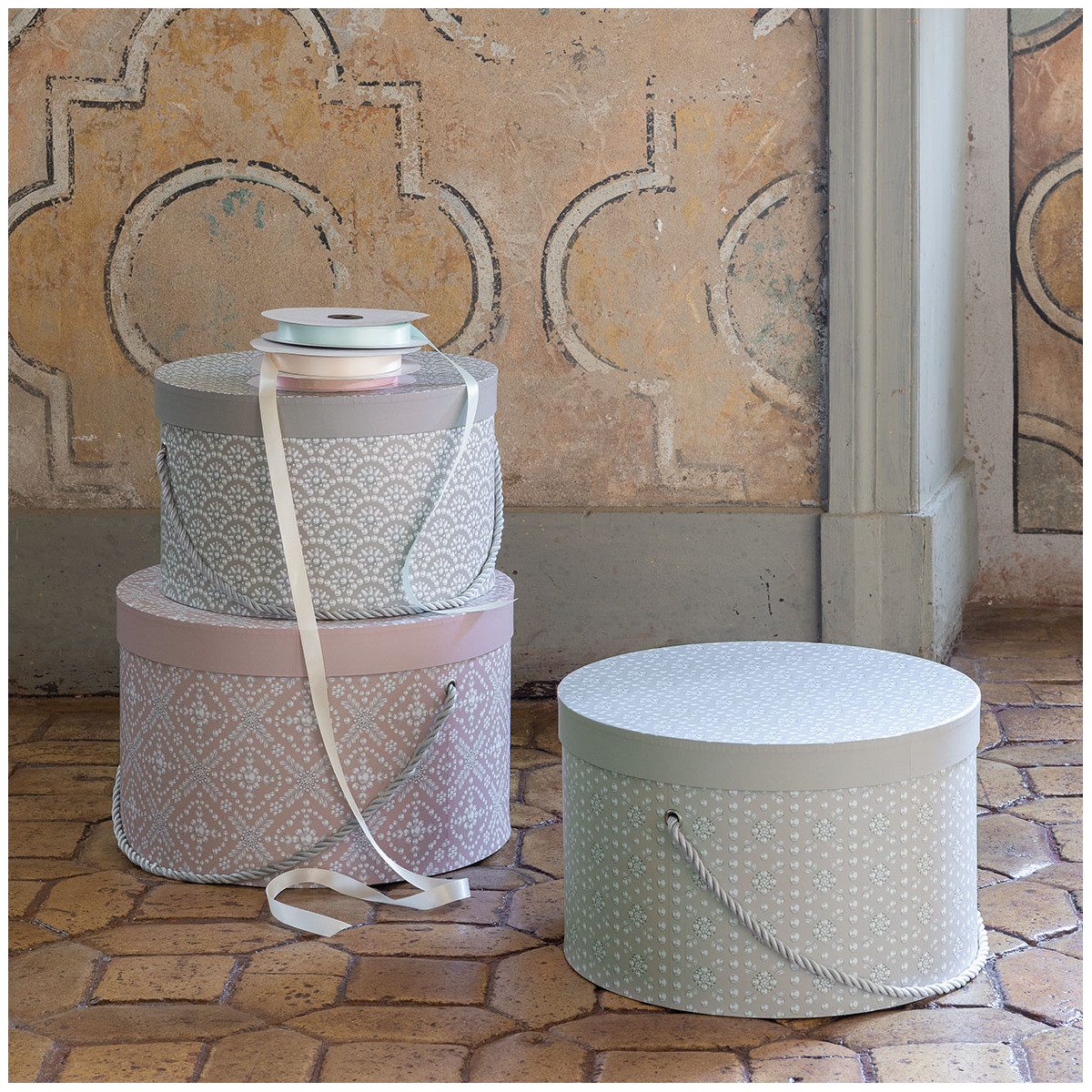 Set de 3 boîtes de rangement multicolore, MATHILDE M