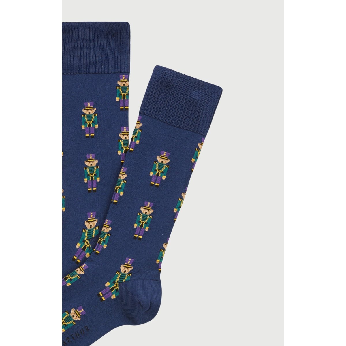 Chaussettes en coton imprimé Casse-noisette marine, ARTHUR