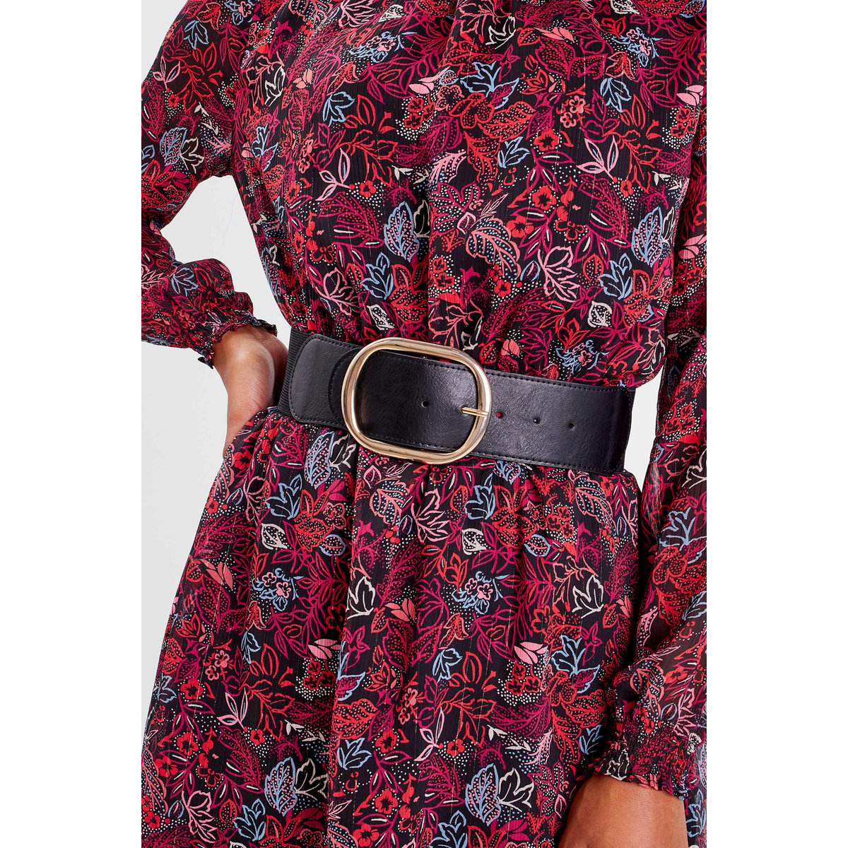 Ceinture élastiquée noir, CACHE CACHE