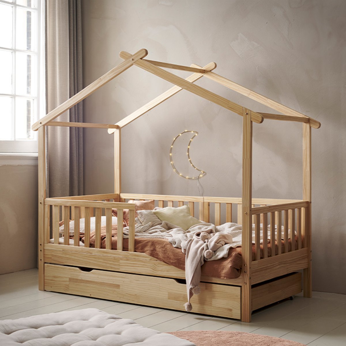 Tiroir lit cabane NID naturel, PETITE AMELIE