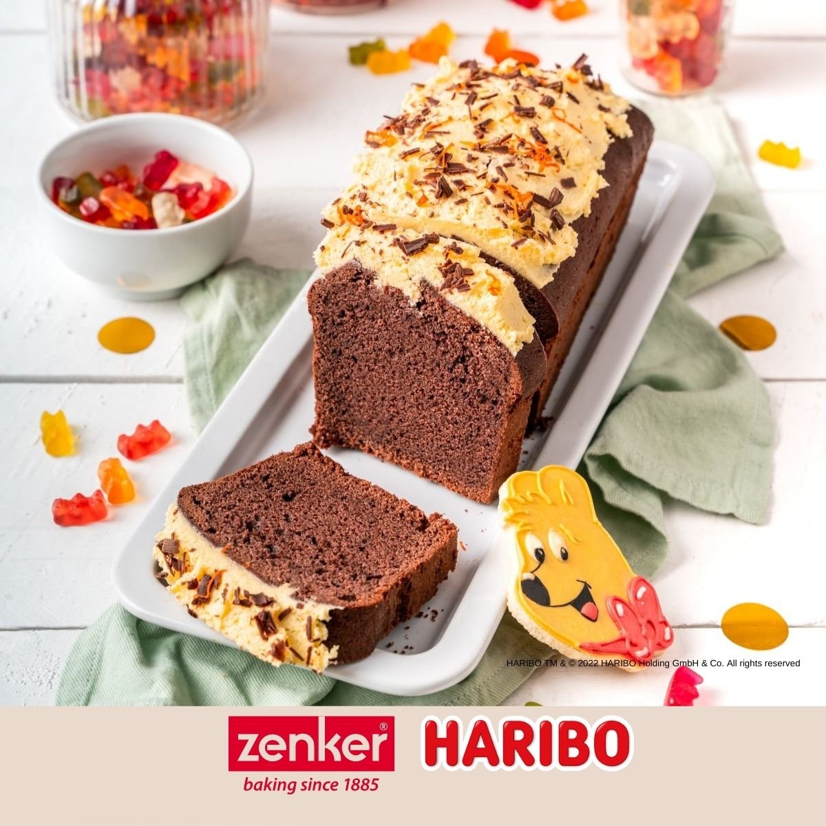 Set de 4 ustensiles de pâtisserie moule à gâteaux bol HARIBO noir, ZENKER