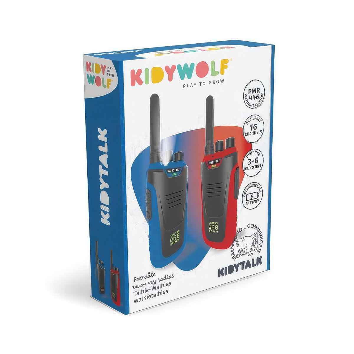 Paire de Talkie-Walkie bleu, KIDYWOLF