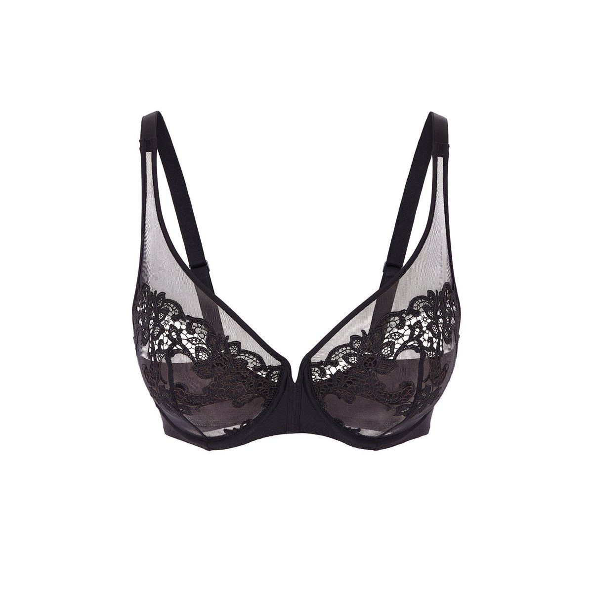 Soutien-gorge avec armature décolleté plongeant, SAGA noir, SIMONE PERELE