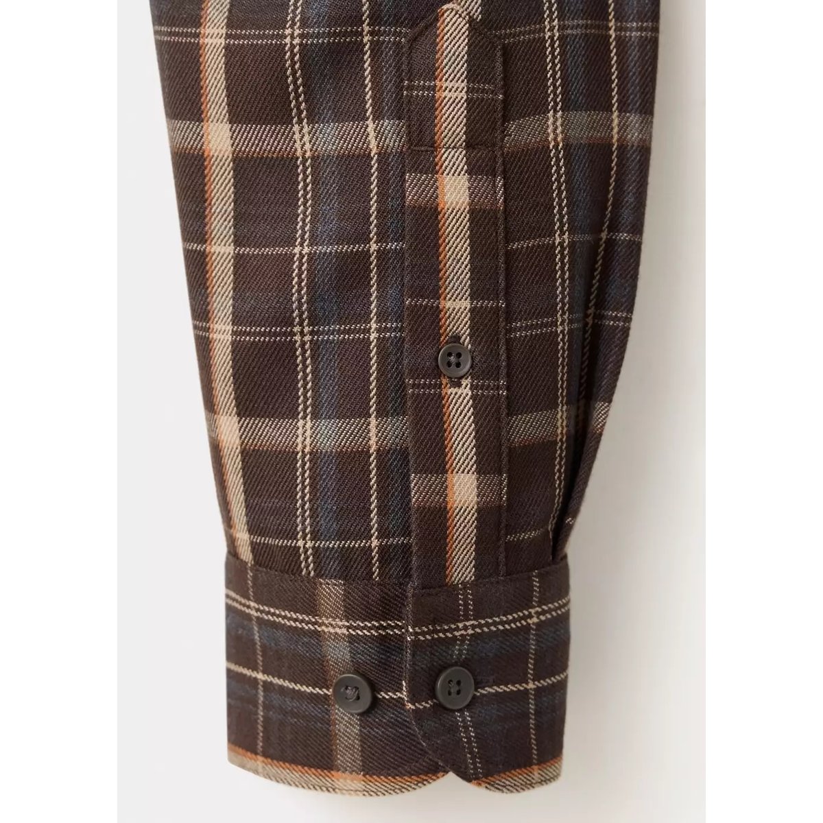 Chemise en flanelle à carreaux regular-fit marron, MANGO MAN