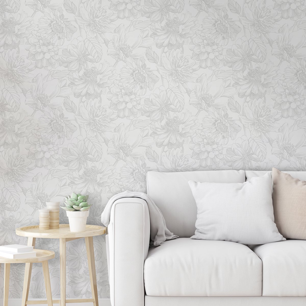 Papier peint Soft Temptation Dalhia gris, SUPERFRESCO EASY