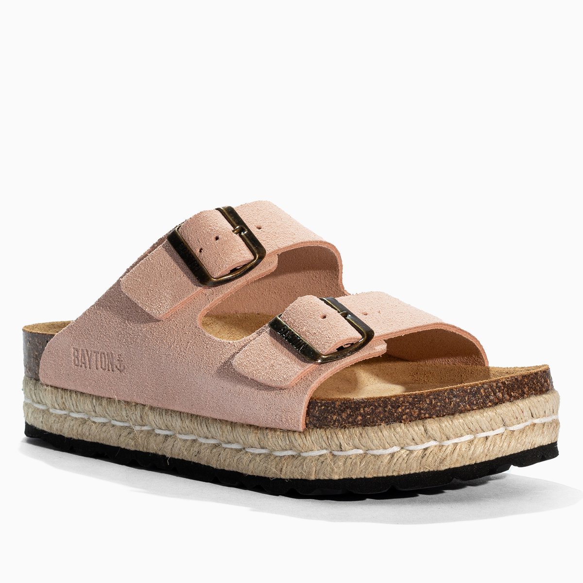 Sandales en cuir suedé ALCEE orange, BAYTON