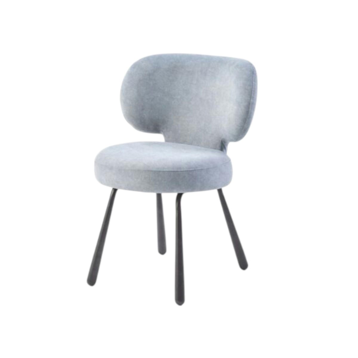 Chaise assise ronde (lot de 2) LIGURIE gris, PIER IMPORT