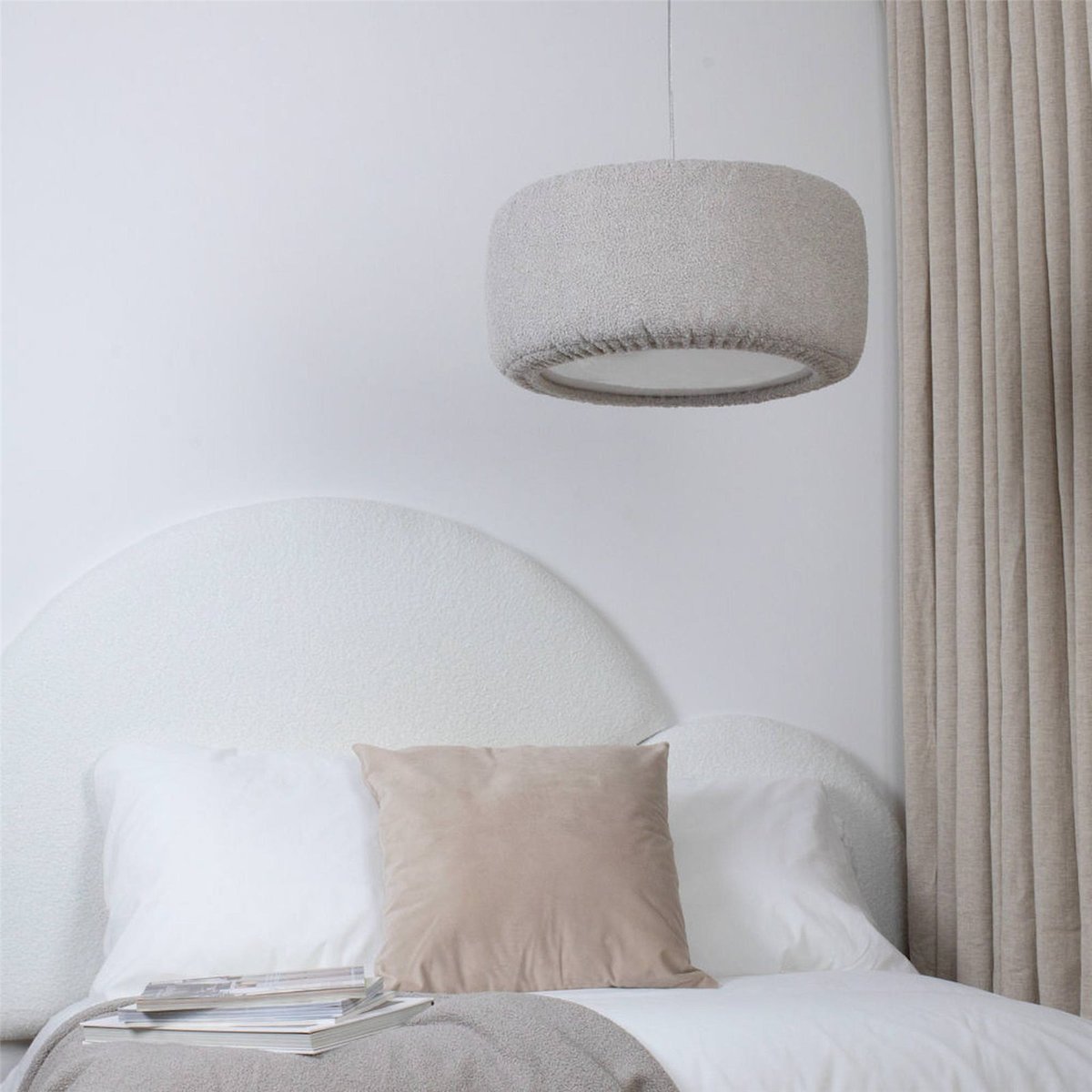 Suspension nuage en tissu rond Cloud gris nuage doux, BPS KONCEPT