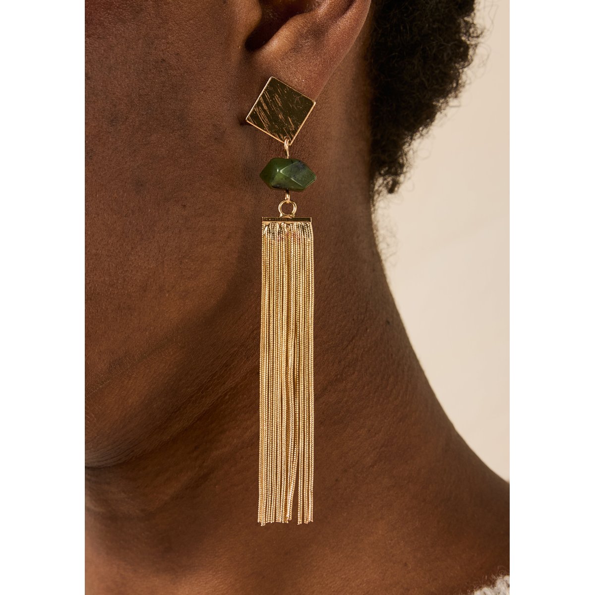 Boucles d'oreilles pendantes light gold, LA FEE MARABOUTEE