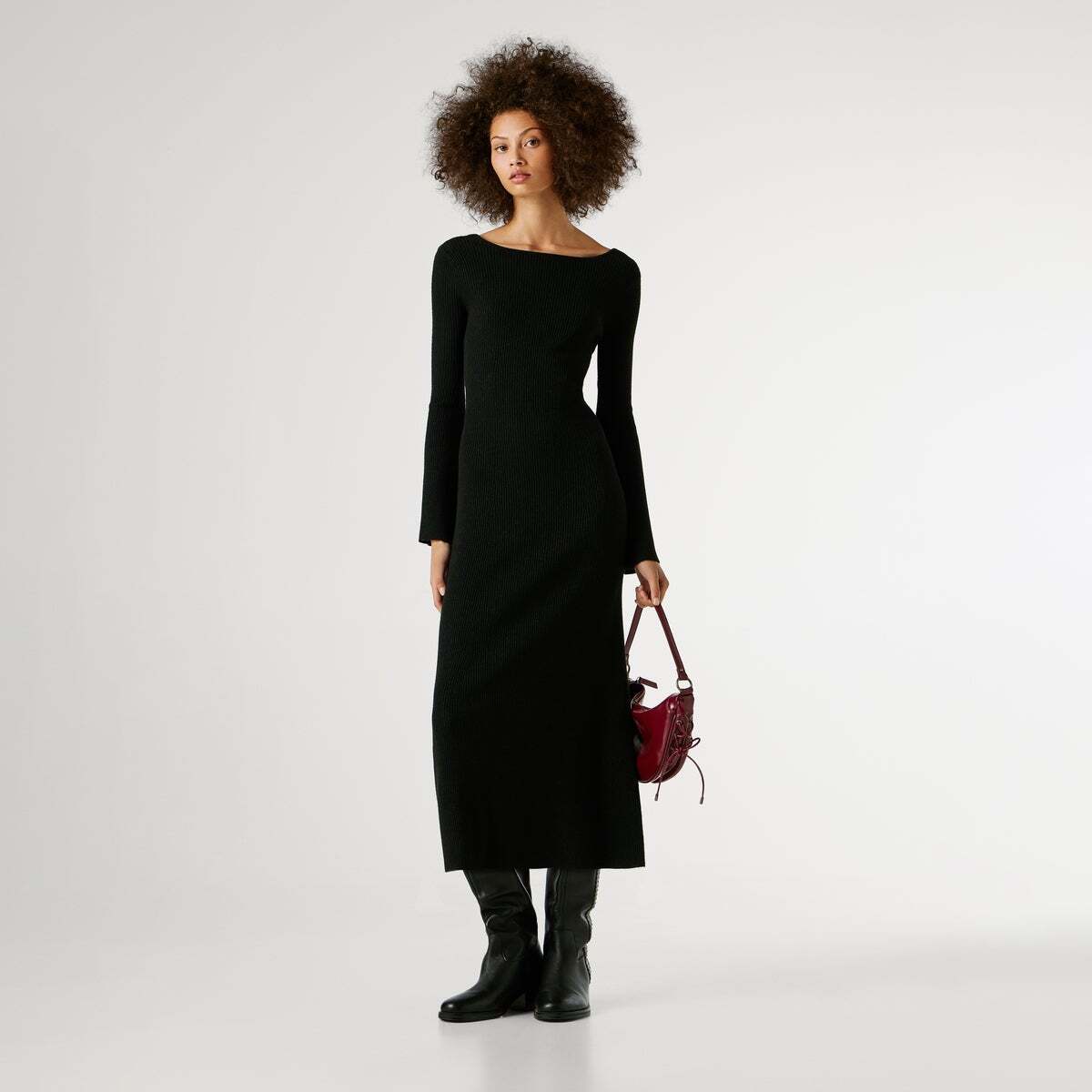 Robe Longue Côtelée noir, PEPE JEANS