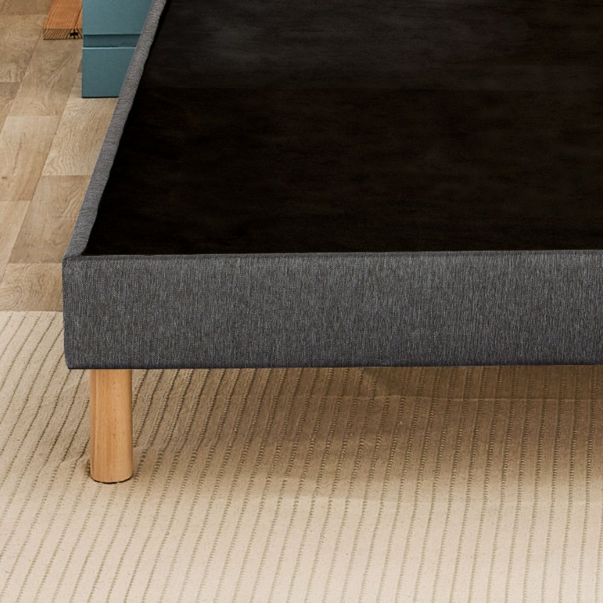 Sommier déco tapissier UNIC gris foncé, BULTEX