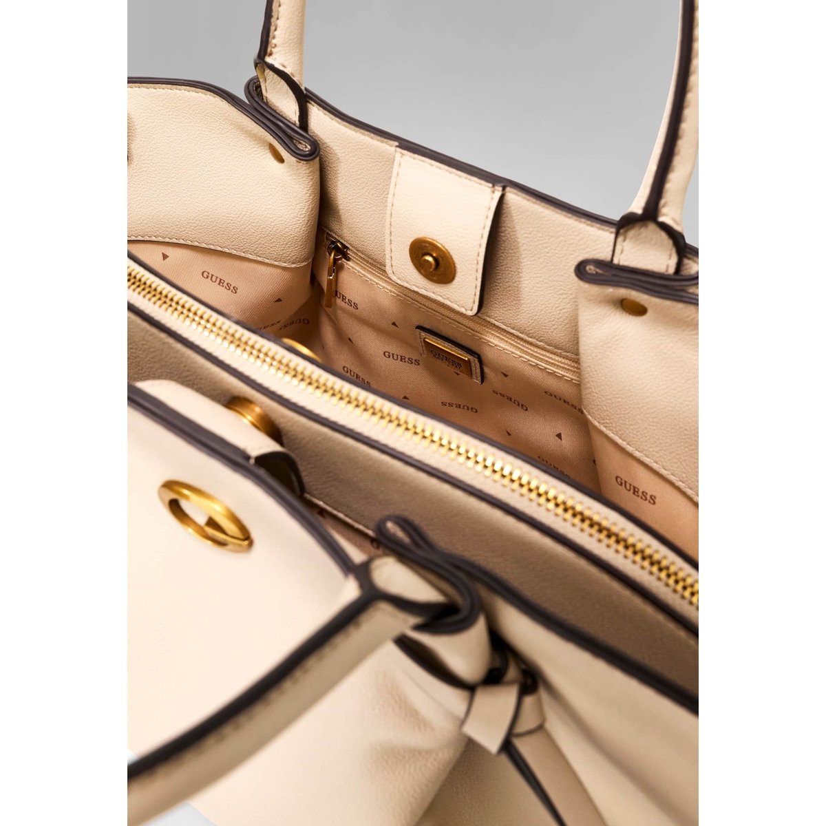 Sac À Main Allegra En Cuir Synthétique crème, GUESS