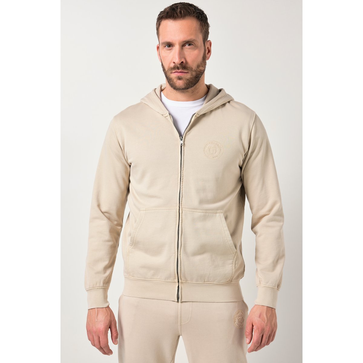 Sweat-shirt à capuche JP 1880 mastic, JP1880