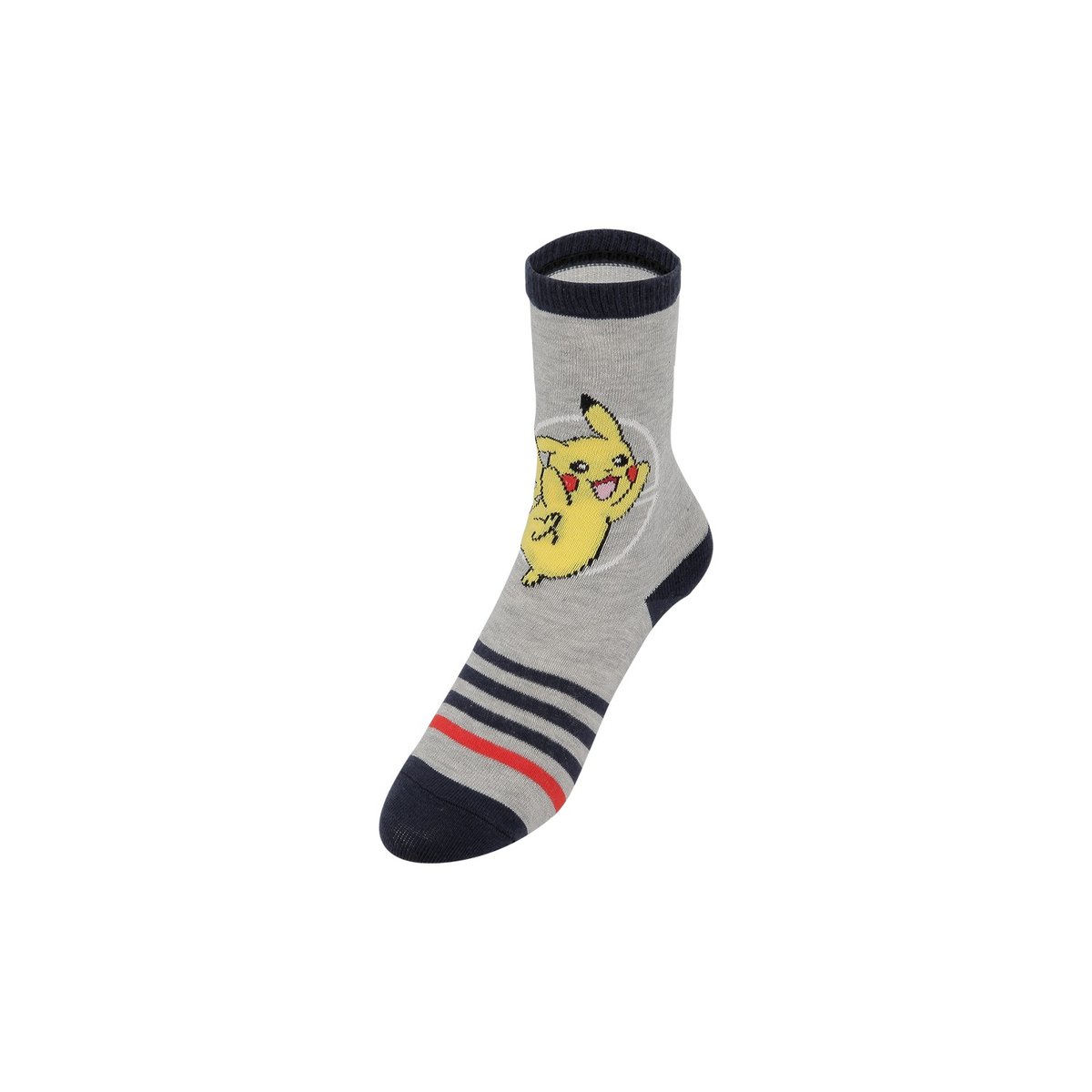 Lot De 12 Chaussettes Coton rouge/jaune/gris/bleu/blanc, POKEMON