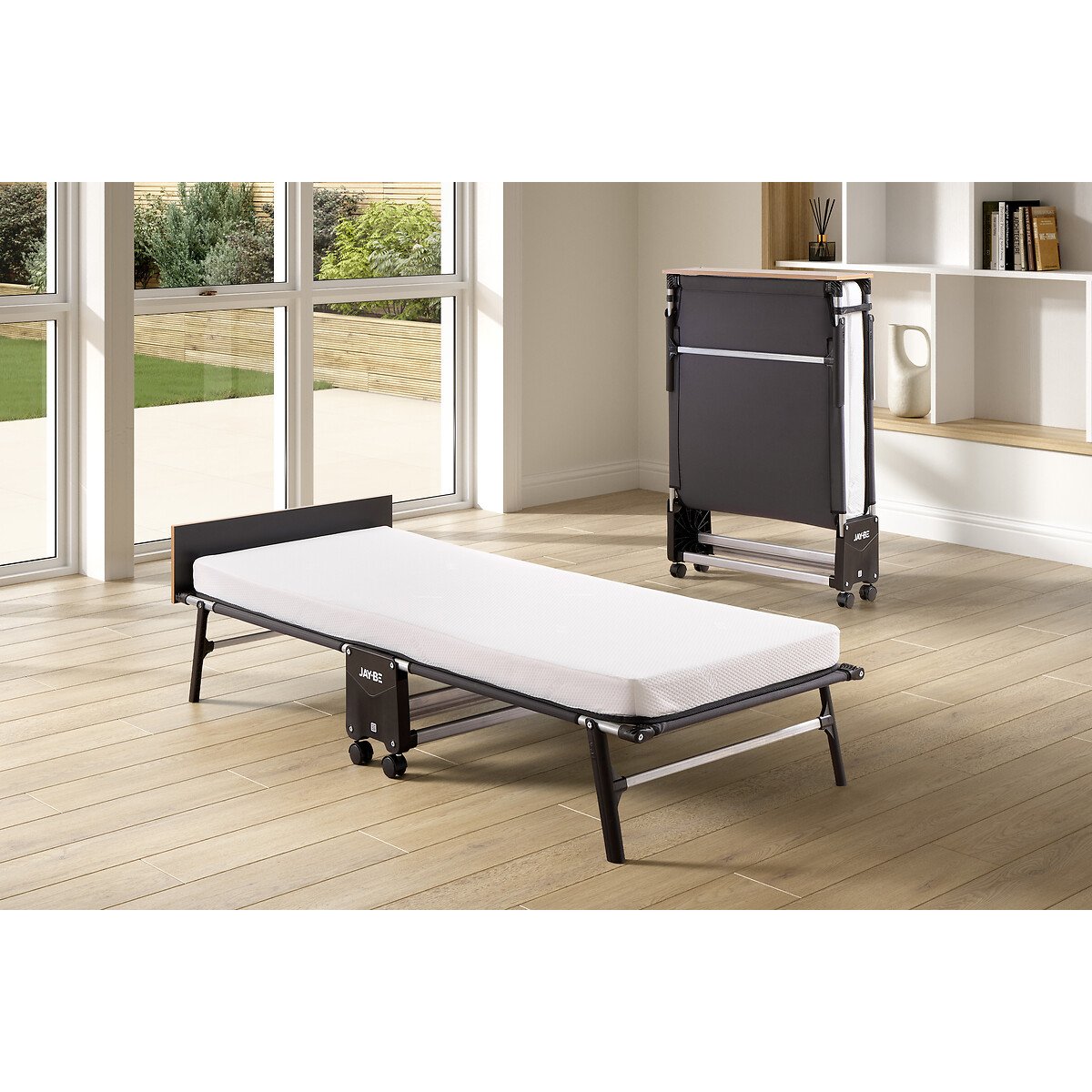Jay-Be® Rollaway Folding Bed with Memory Mattress black, JAY-BE