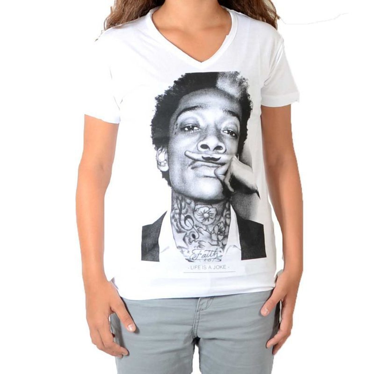 Tee Shirt Wiz SS Mixte blanc, LITTLE ELEVENPARIS