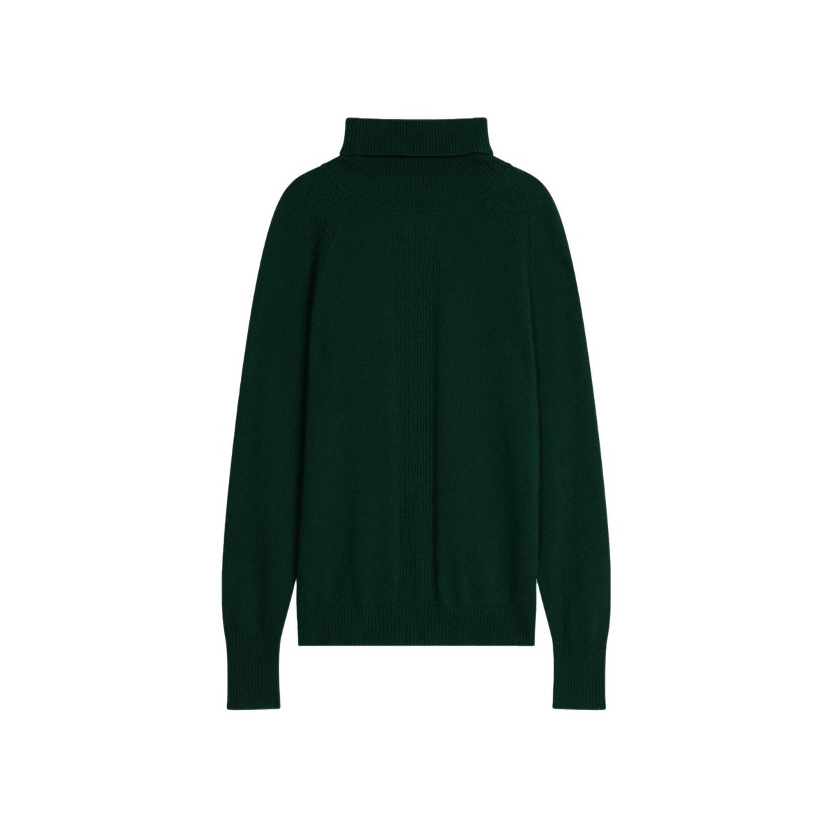 Pull Col Roulé Cyprès Lilly vert foncé, JUST CASHMERE