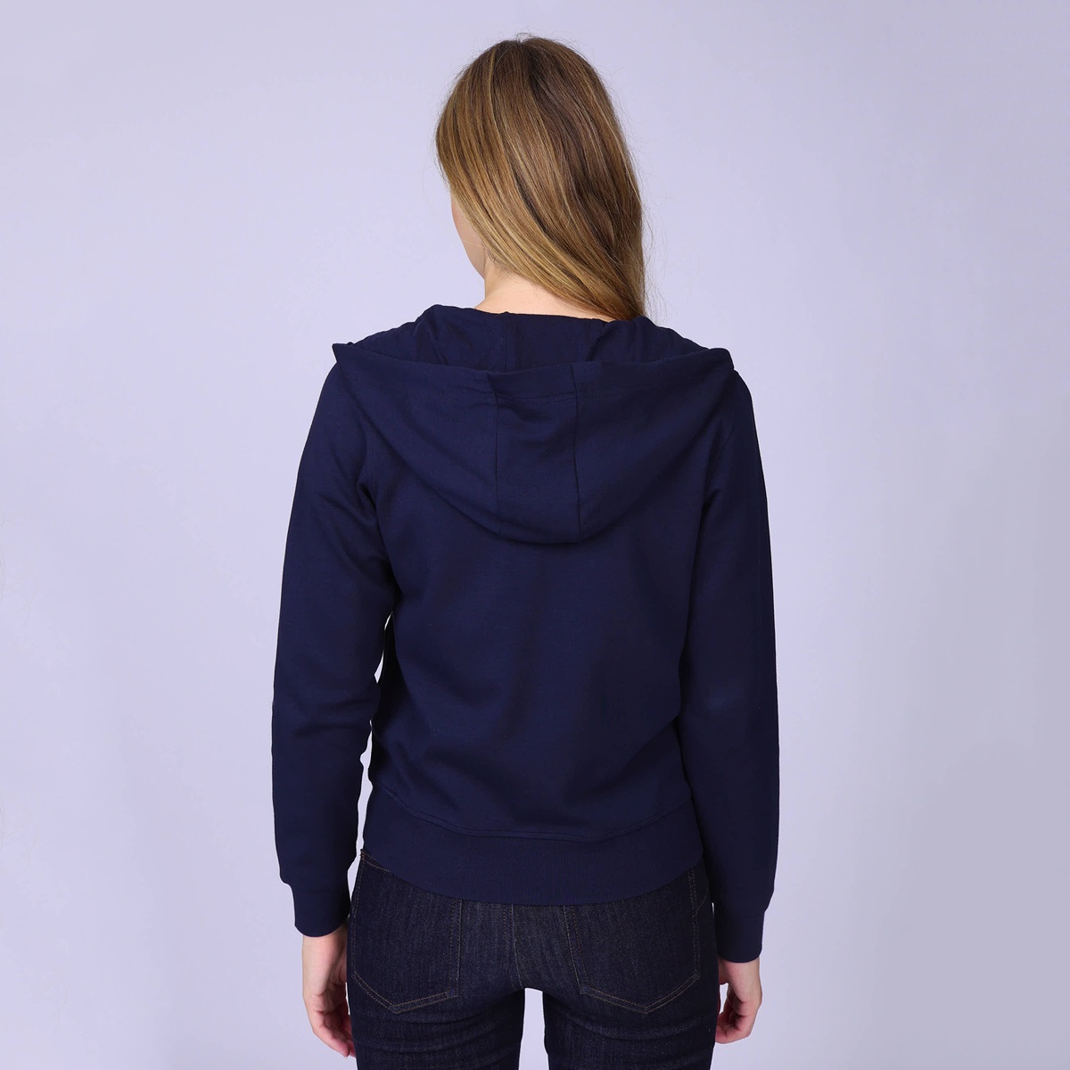 Sweat zippé à capuche Habbie bleu marine, MISE AU GREEN