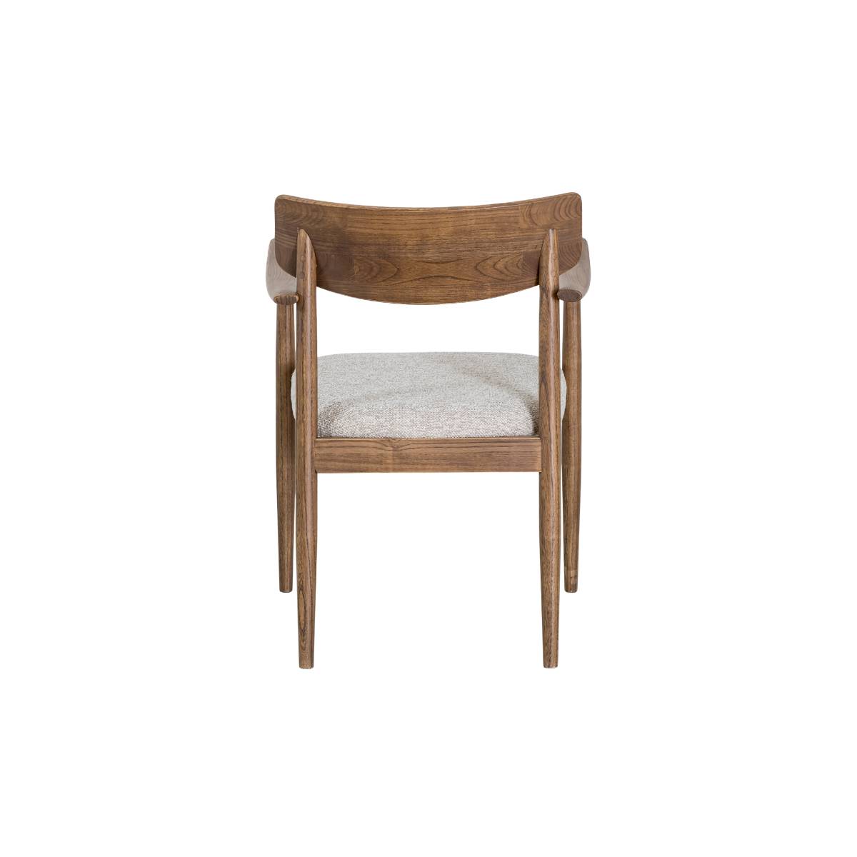 Chaise en bois d'orme et tissu CALYRA bois clair, MADE IN MEUBLES