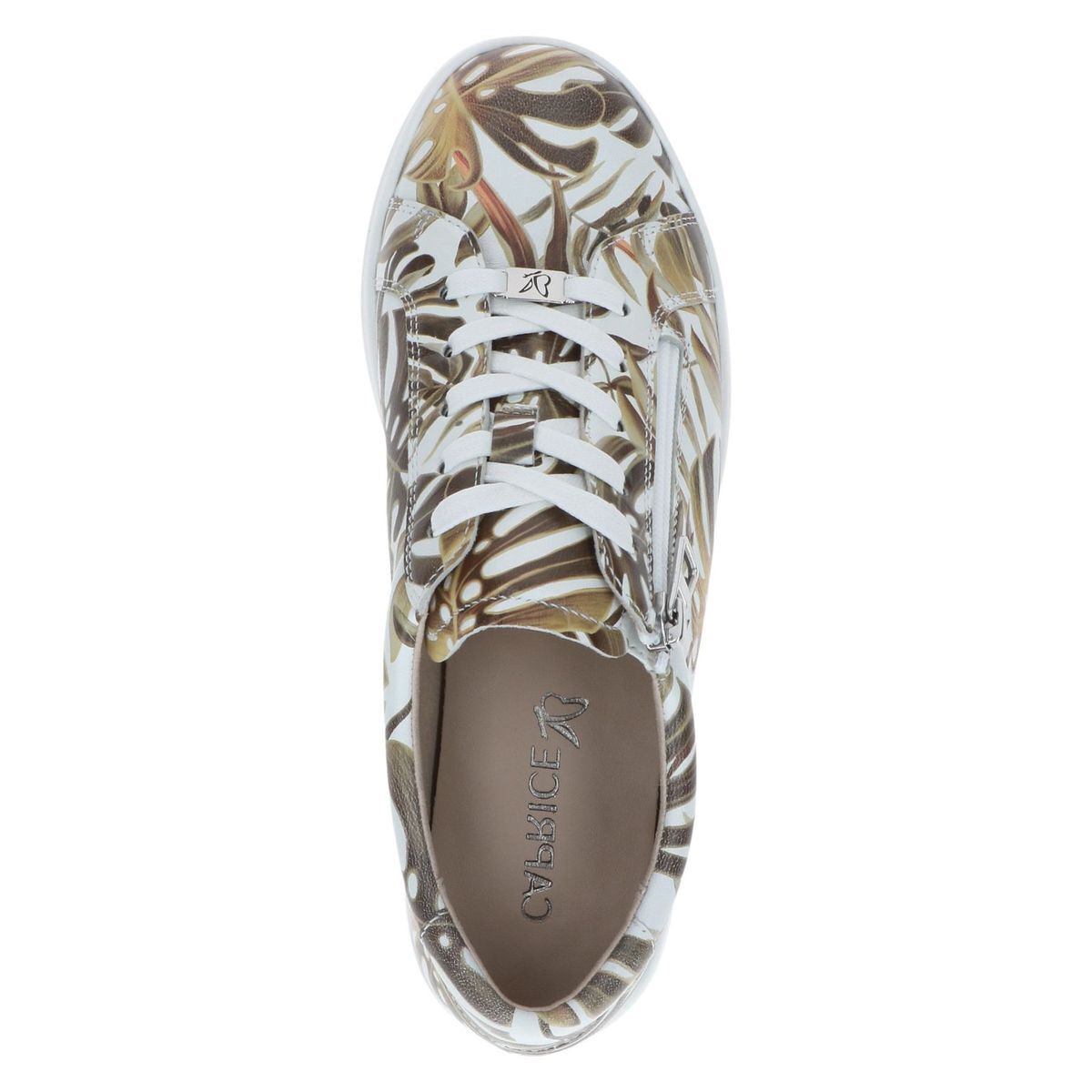 Basket en cuir blanc rétro, CAPRICE