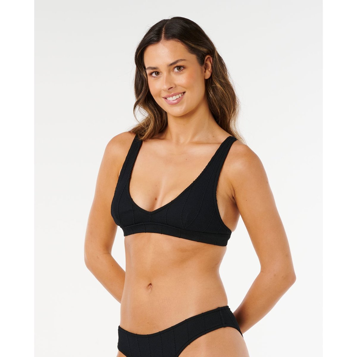 Haut de maillot de bain col V multi-fit Vibe SURF noir, RIP CURL
