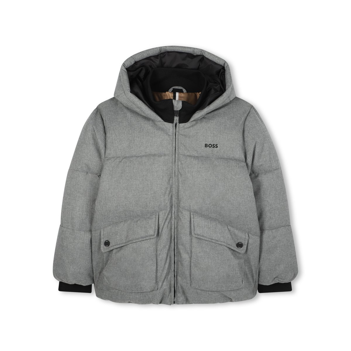 Veste à capuche gris chine, BOSS KIDSWEAR