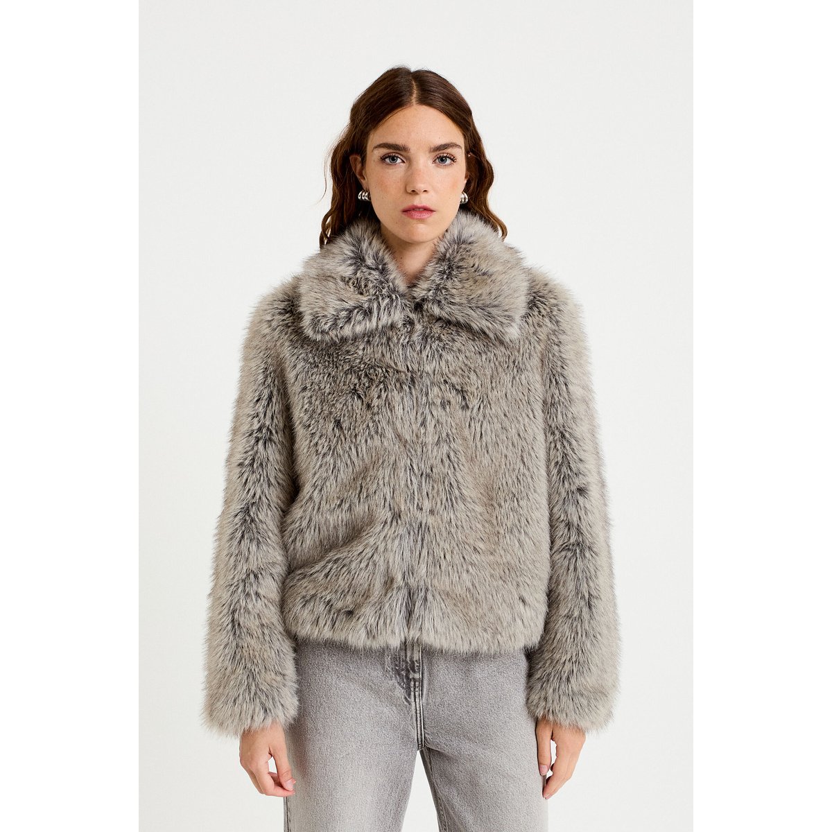 Veste courte gris clair, CACHE CACHE