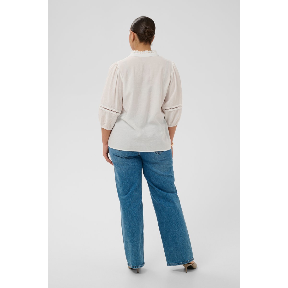 Blouse à manches longues blanc chalk, KAFFE CURVE