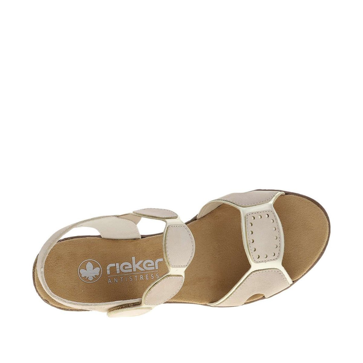 Nu-pieds/sandales femme beige beige, RIEKER
