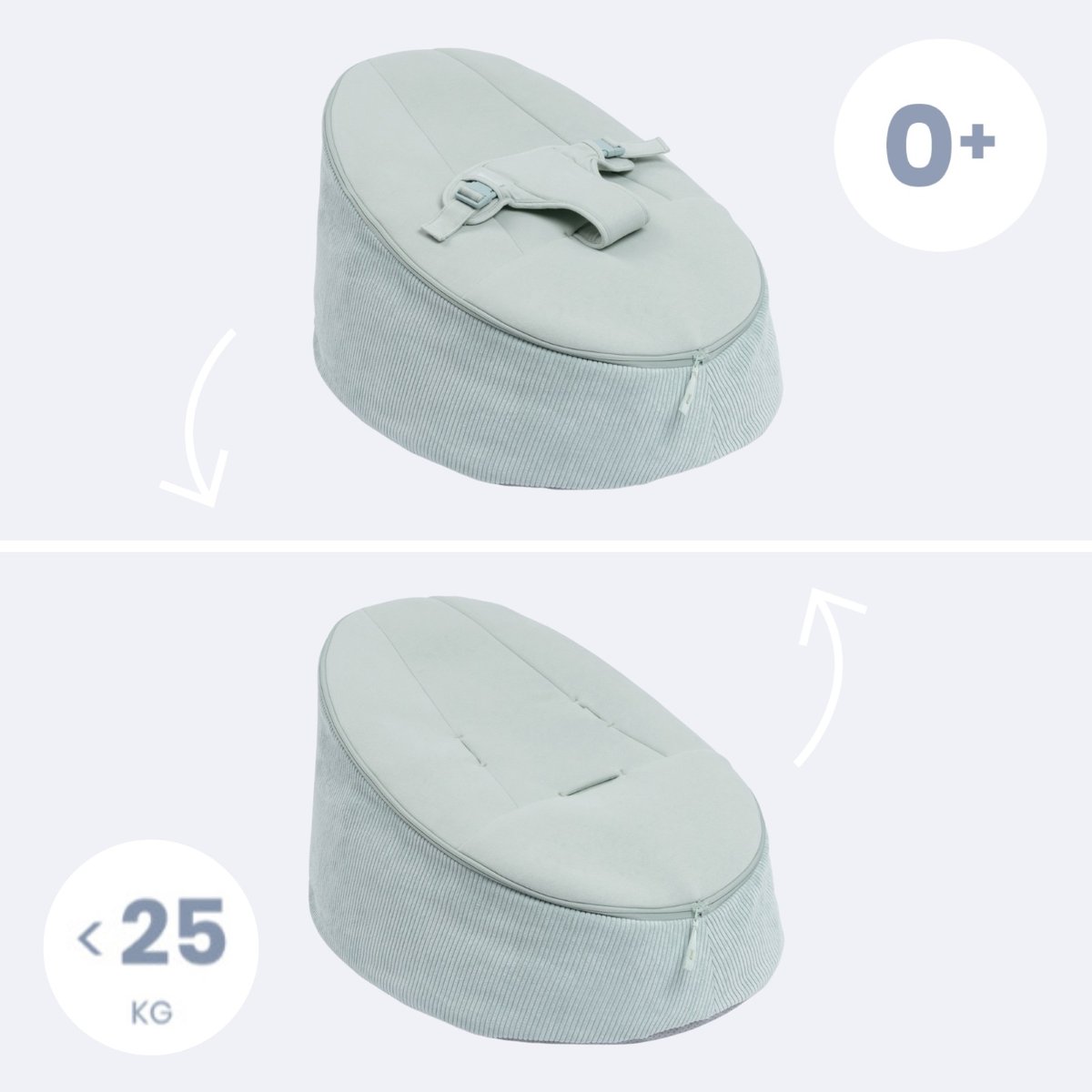 Doomoo Seat'N Grow Green vert clair, BABYMOOV