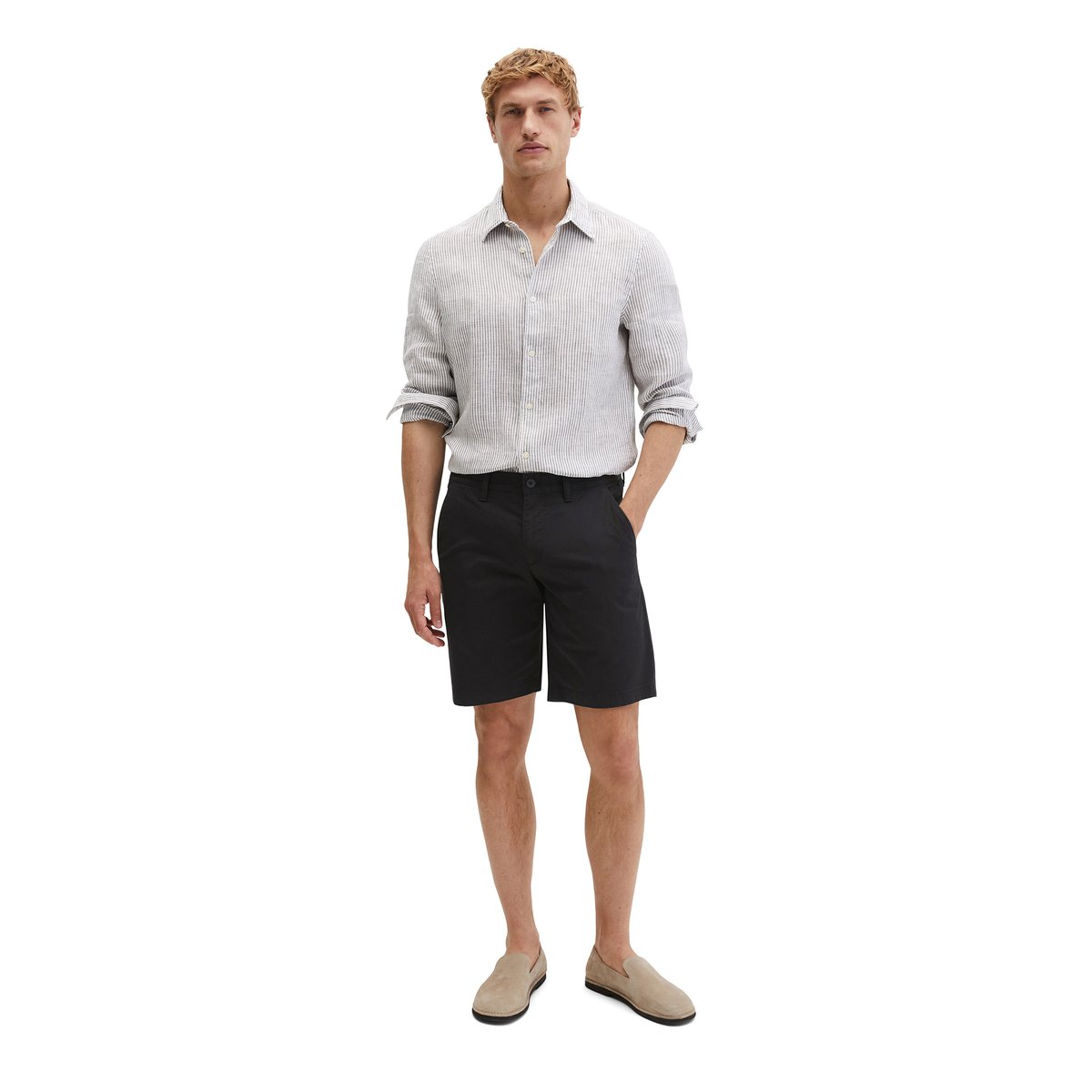 Short modèle Reso regular en sergé stretch léger noir, MARC O'POLO
