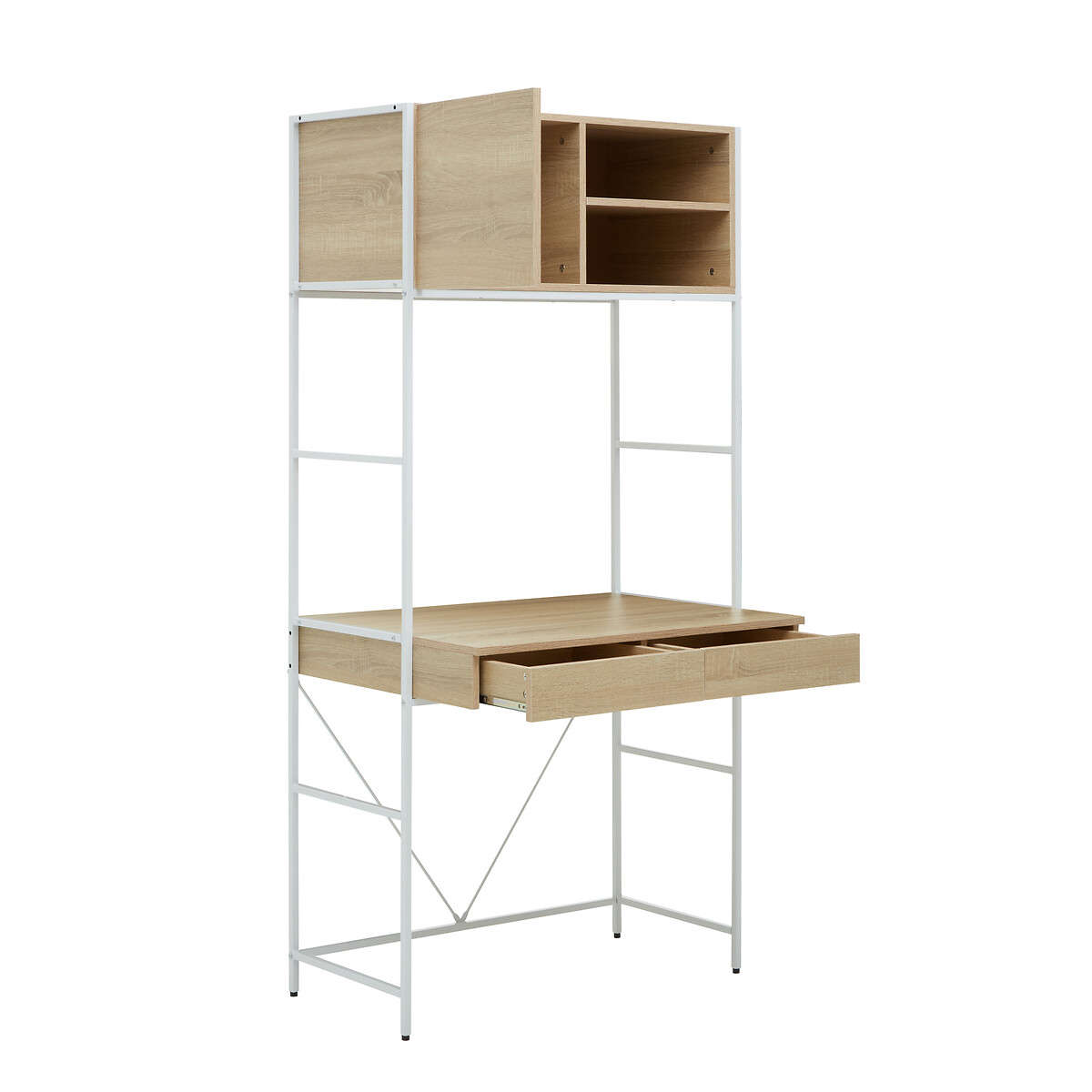 Franklin Industrial Oak Desk Unit natural, SO'HOME