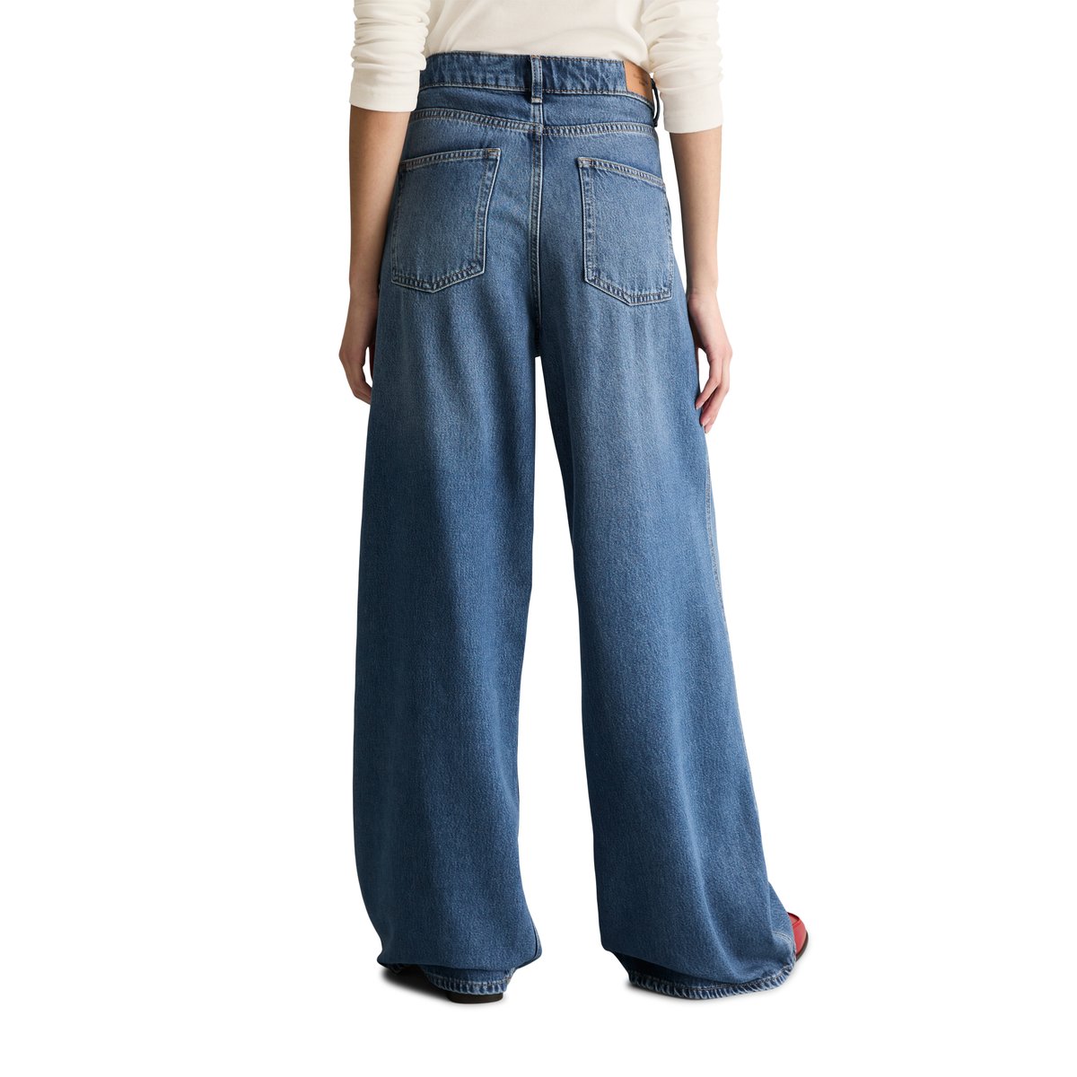 Jeans modèle Anjo large en mélange fluide de lyocell bleu moyen, MARC O’POLO DENIM