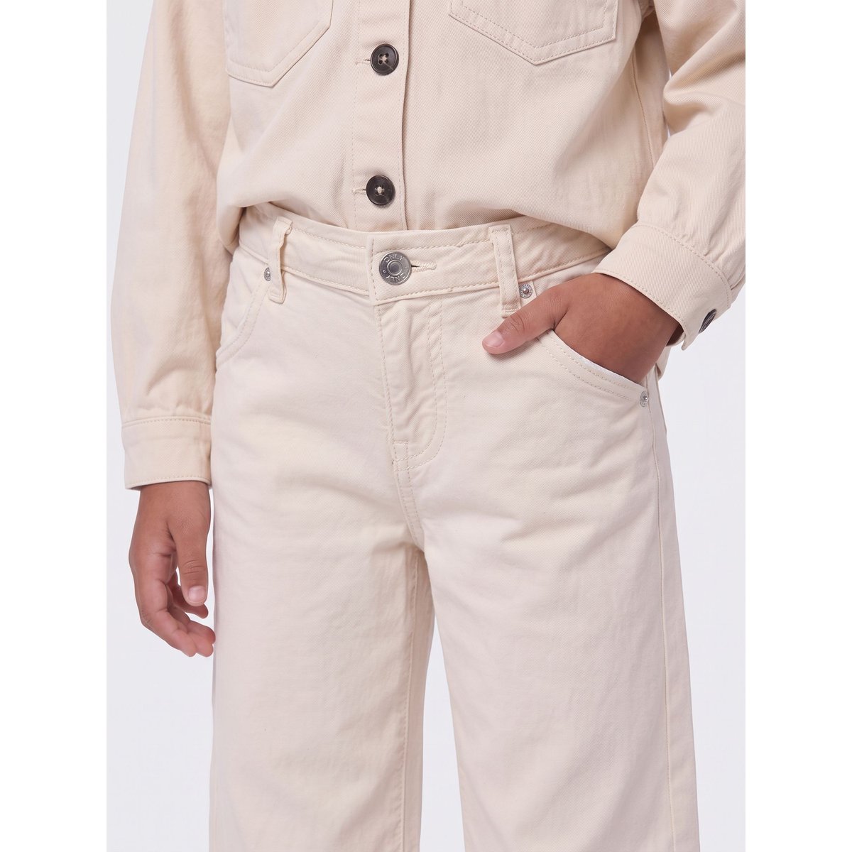 Pantalon À Jambe Large ecru, KIDS ONLY