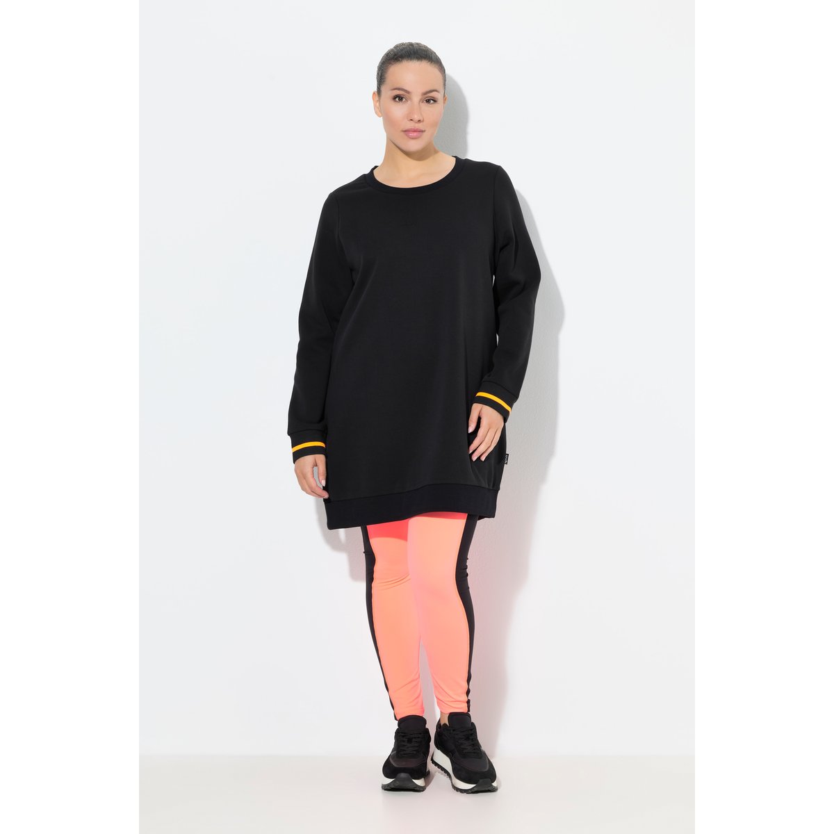 Pull long à col rond et manches longues noir, ULLA POPKEN