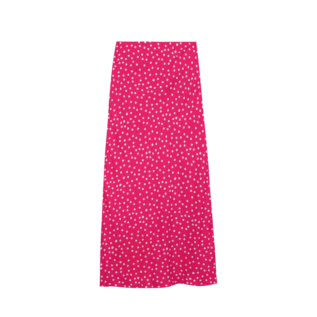Jupe midi imprimé pois rose fuschia, IKKS