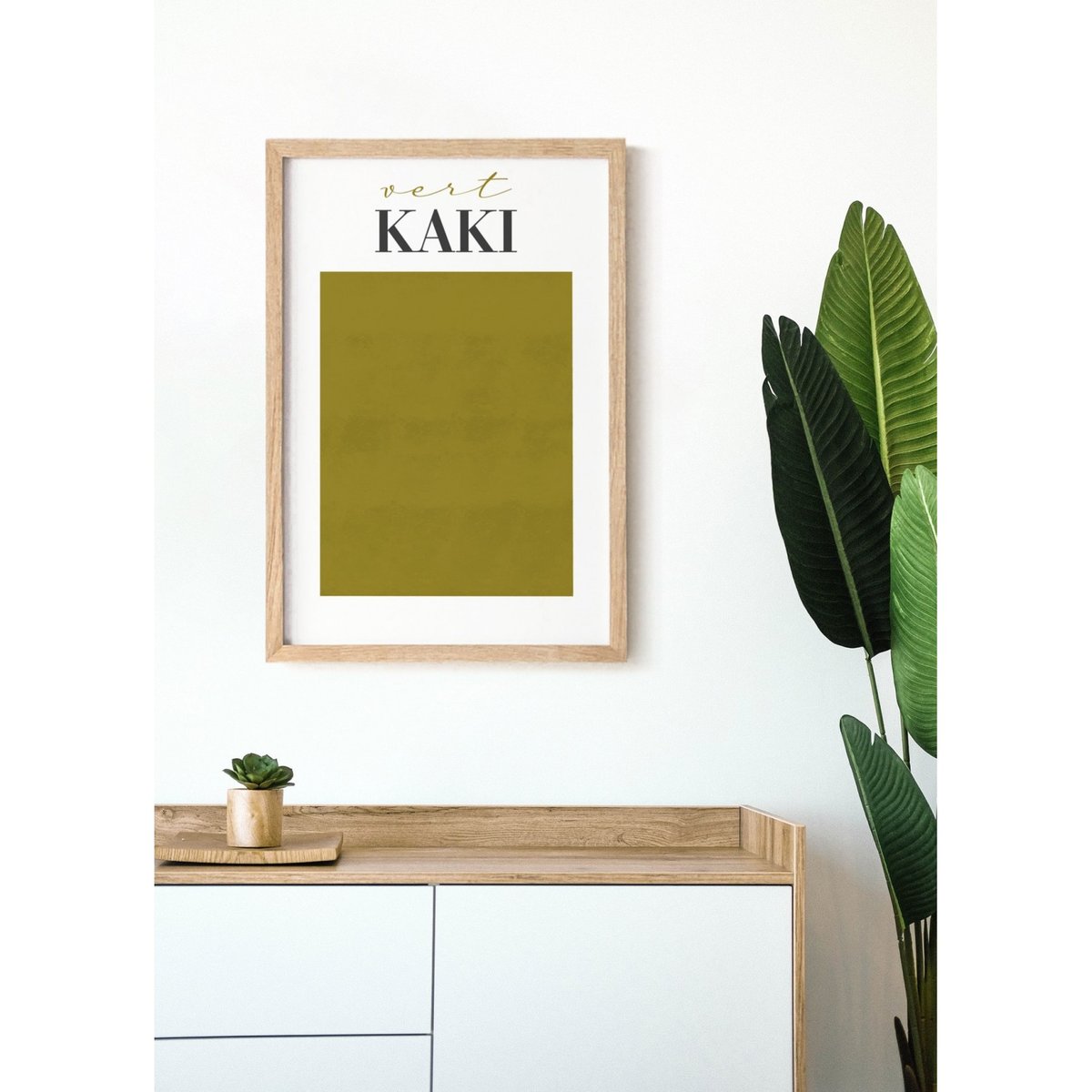 Affiche Vert Kaki blanc, L'AFFICHERIE