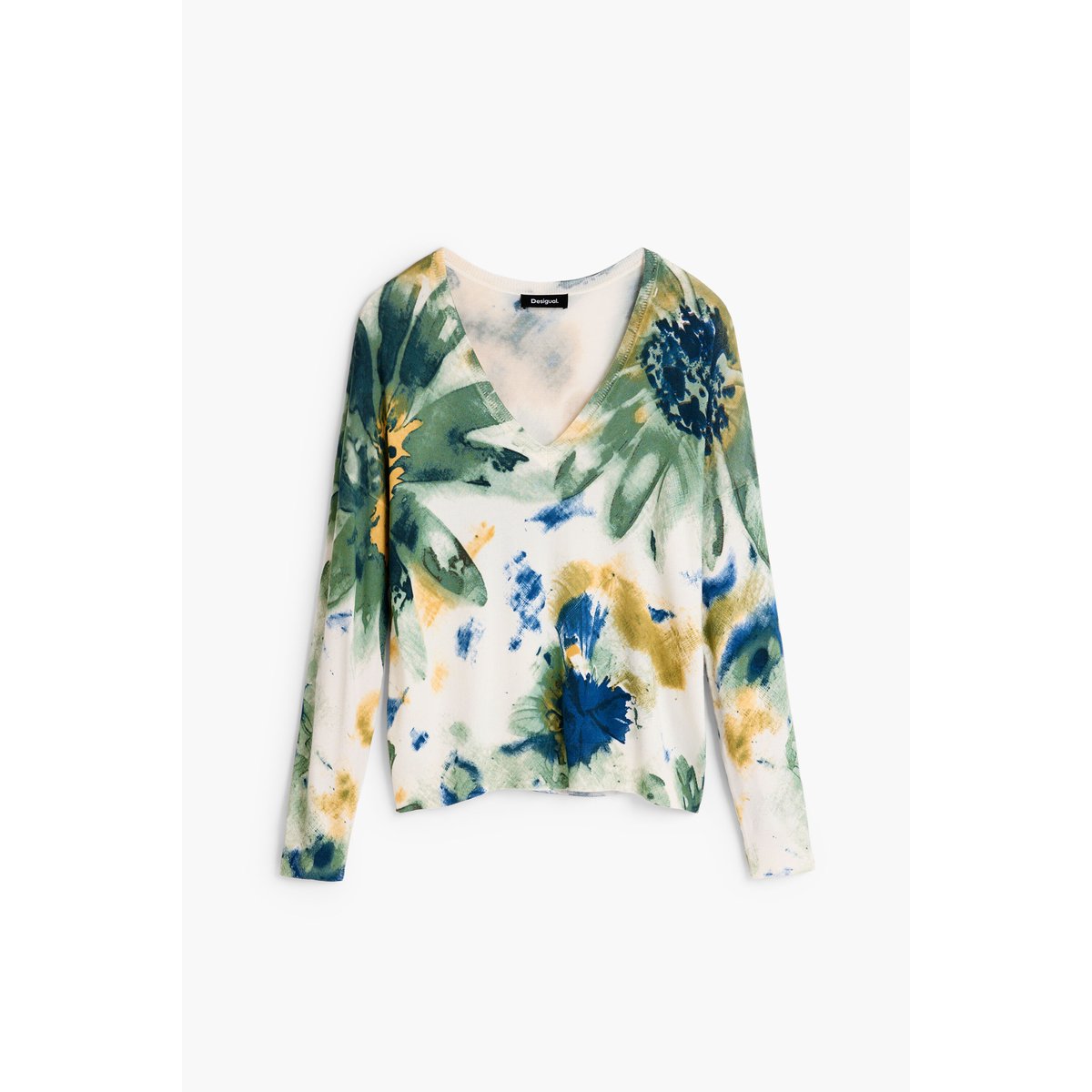 Pull fin imprimé blanc, DESIGUAL